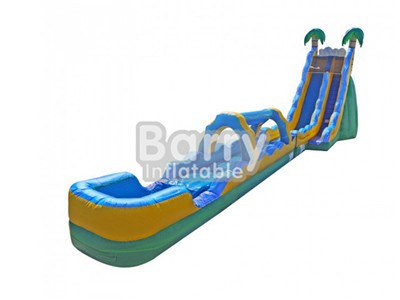 24ft Tropical Wave Slide , Jungle Inflatable Water Slip And Slide For Sale BY-SNS-037